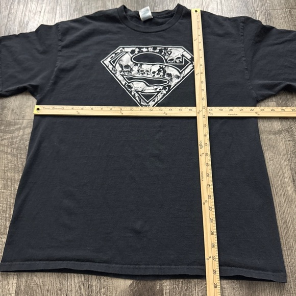 Vintage Y2K Superman Skull Grunge Graphic T Shirt - Picture 3 of 7